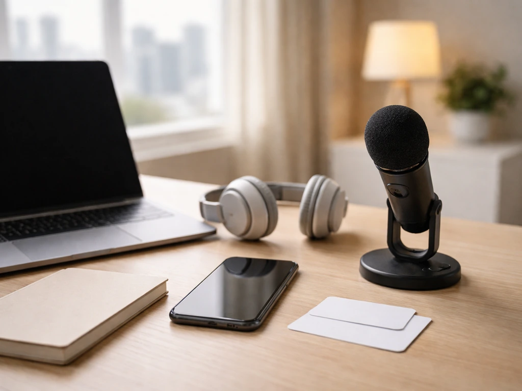 Minimal desk scene with phone and creator gear symbolizing which 2Hype group the article refers to.