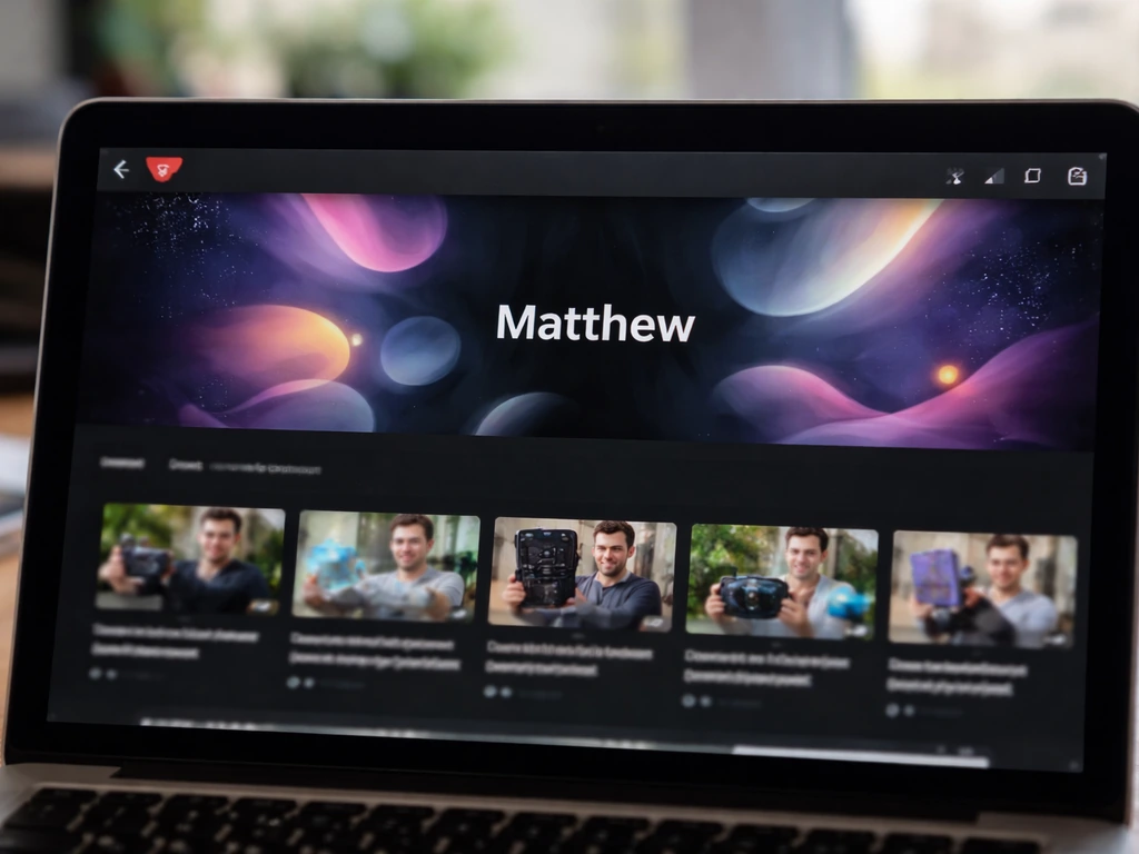 Minimal screenshot-style scene showing a YouTube-like channel page for a product-review series called Dope or Nope
